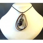 vintage 1950s rebajes copper pendant necklace