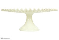 vintage 1960s hobnail cake dish