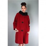 vintage 1960s mink trim wool coat