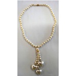 vintage 1968 miriam haskell baroque pearl necklace