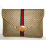 vintage 1970s gucci briefcase document clutch