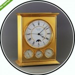 vintage 1980s large swiss moonphase mantel clock