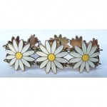 vintage aksel holmsen sterling guilloche daisy bracelet