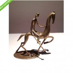 vintage c. 1930s hagenauer bronze polo figurine