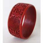 vintage chinese cinnabar bracelet