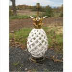 vintage deruta italain ceramic pottery pineapple lamp