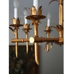 vintage french faux bamboo chandelier