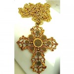 vintage hobe cross pendant necklace