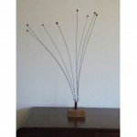 vintage kinetic brass wire sculpture