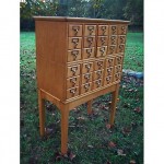 vintage maple card catalog cabinet