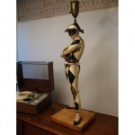 vintage marbro harlequin jester lamp