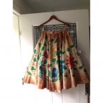 vintage mexican handpainted sequin circle skirt