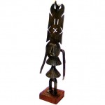 vintage mid-century african bronze sculpture