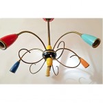 vintage mid-century atomic chandelier