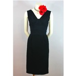 vintage mid-century chiffon cashmere little black dress