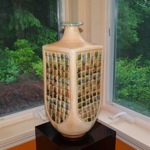 vintage mid-century dorothy perkins mosaic vase