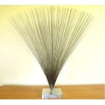 vintage mid-century stainless steel wire sculpture