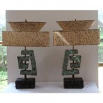vintage pair of mid-century lamps