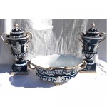 vintage pair of noritake urns and footed centerpiece
