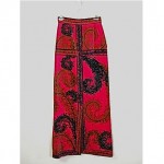 vintage pucci print velvet maxi skirt