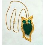 vintage razza owl necklace
