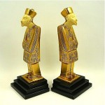 vintage ronson chinese scholar bookends