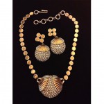 vintage schiaparelli earrings and necklace set