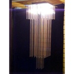 vintage sciolari for lightolier glass rod chandelier