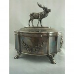 vintage sterling silver figural sugar box