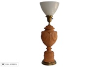 vintage terracotta urn lamp