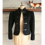 vintage ysl rive gauche astrakhan jacket