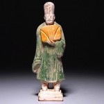 antique 15th century chinese pottery figure