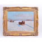 antique 1800s oil painting