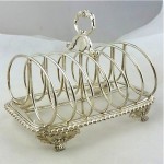 antique 1925 charles fox sterling toast rack