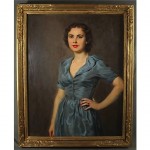 antique alfred jonniaux oil portrait