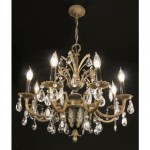 antique brass crystal chandelier