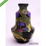 antique c. 1900 art nouveau gouda poppy vase