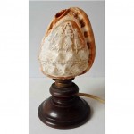 antique carved shell lamp