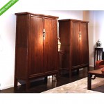 antique chinese pair of jumu wood tapered cabinets
