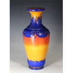 antique chinese peking cut glass overlay vase
