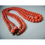 antique edwardian victorian untreated coral necklace