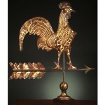 antique gilded copper and iron weather vane
