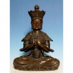 antique large chinese ming dynasty 16th century bronze buddha statue