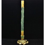 antique victorian moser attributed glass tall vase