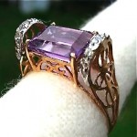 vintage amethyst diamond ring