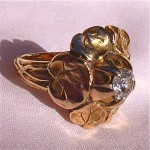 vintage 1937 carl schon diamond flower ring