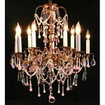 vintage 1950s chandelier with new crystals