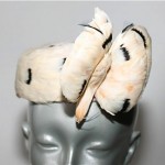 vintage 1950s feather butterfly fascinator hat