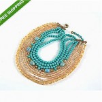 vintage 1950s miriam haskell 9 strand necklace