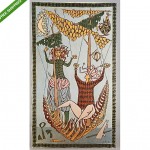 vintage 1950s stig lindberg textile tapestry